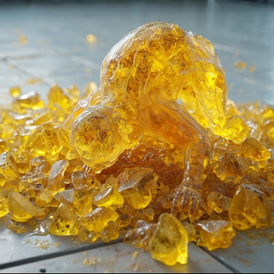 Biting the Spark: Cognitive Duplication through Biogenic Amber Crystals